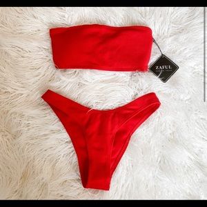 Zaful NWT Red Bikini